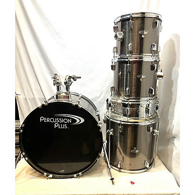 Used Percussion Plus 5 piece Beginner Silver Drum Kit