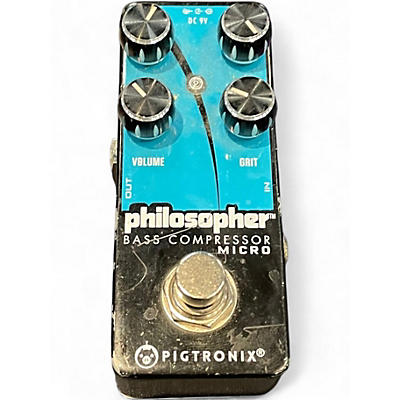 Used Pigtronix Philosopher Bass Compressor Micro Effect Pedal