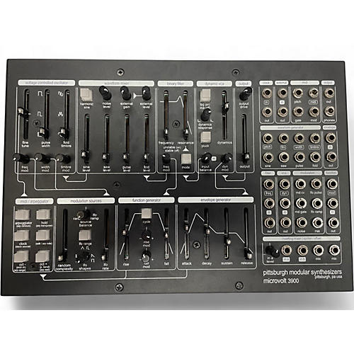 Used Pittsburgh Modular Synthesizers Microvolt 3900 Semi-Modular Monophonic Analog Synthesizer 20 Synthesizer