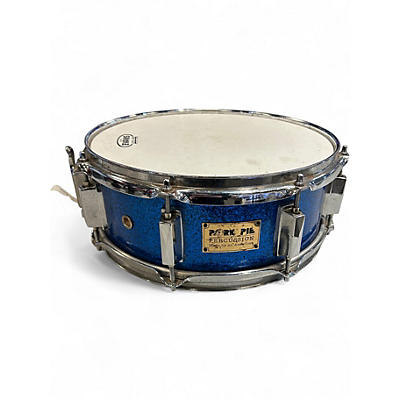 Used Pork Pie 13X5.5 Little Squealer Snare blue sparkle Drum