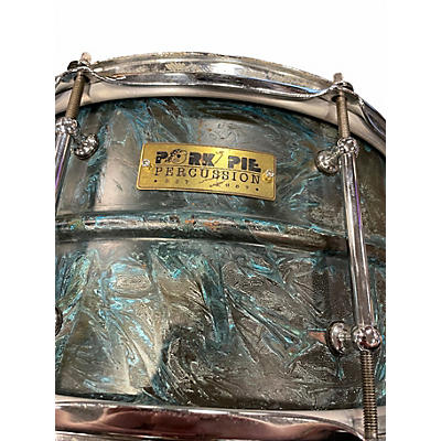 Used Pork Pie 13X7 BRASS PATINA BLUE PATINA Drum