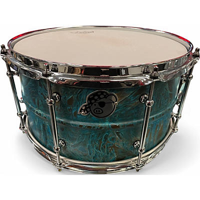 Used Pork Pie 13X7 Brass Patina Patina Brass Drum