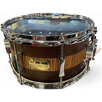 Used Pork Pie 13in Exotic Rosewood Zebrawood Snare Drum  ZEBRAWOOD Drum