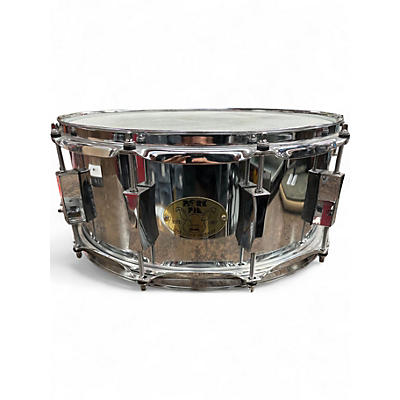 Used Pork Pie 14X6 Little Squealer Snare CHROME Drum