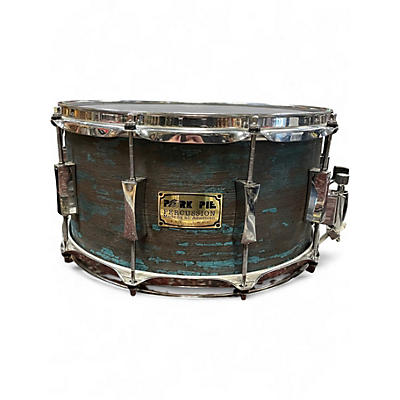 Used Pork Pie 14X7 WEATHERED BARN BLUE BLUE Drum