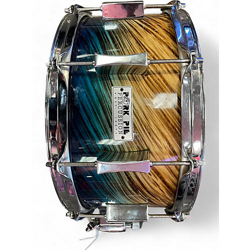 Used Pork Pie 14in 14X7 IN.  BIRCH SNARE BLUE FADE DIP Drum BLUE FADE DIP 33