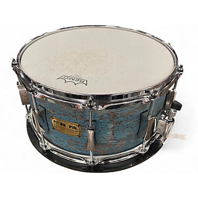 Used Pork Pie 14in Snare  weathered barn blue Drum