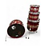 Used Pork Pie 4 Piece Hip Pig Red and Gold Duco Drum Kit Red and Gold Duco