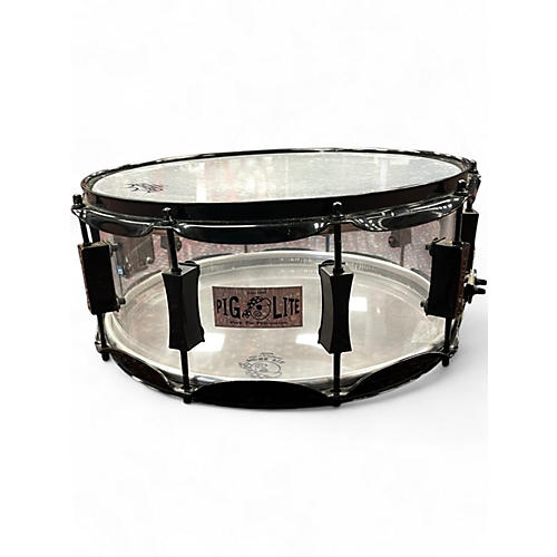 Used Pork Pie 5.5X14 PIG LITE CLEAR Drum CLEAR 10