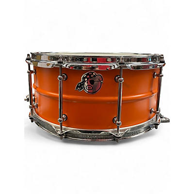 Used Pork Pie 6.5X14 ALUMINUM  Orange Drum