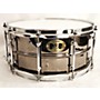 Used Pork Pie Used Pork Pie 6.5X14 Big Brass Drum Black Chrome Black Chrome 15