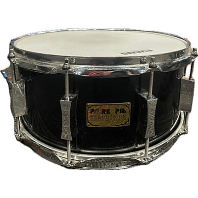 Used Pork Pie 6X14 Maple Snare Drum Gloss Black