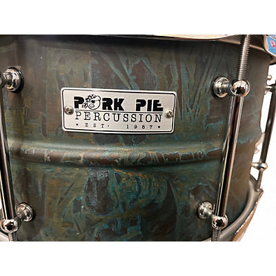 Used Pork Pie 7X13 Brass Patina Brass Patina Drum