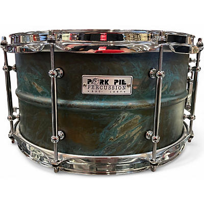 Used Pork Pie 7X13 Brass Patina Patina Drum