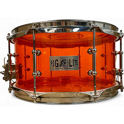 Used Pork Pie 7X13 PIG LITE AMBER ACRYLIC Drum