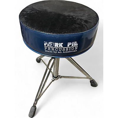 Used Pork Pie Blue Glitter Black Velvet Drum Throne