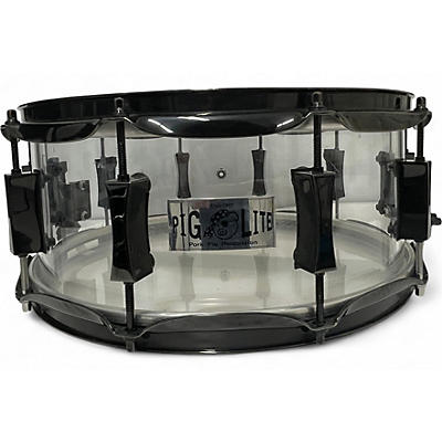 Used Pork Pie USA 14.25in PIG LITE CLEAR SNARE Clear Drum