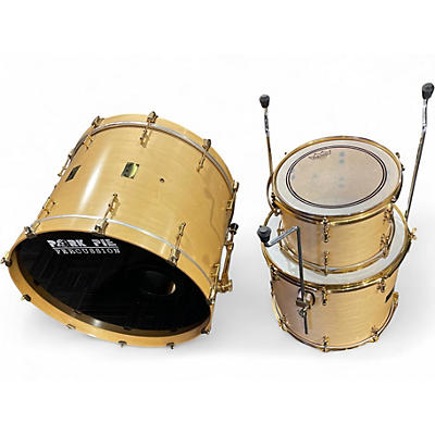 Used Pork Pie USA 3 Piece CUSTOM Natural Drum Kit