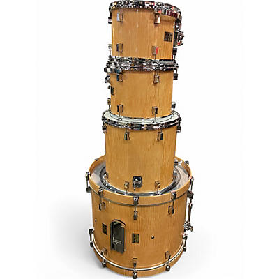 Used Pork Pie USA 4 Piece CUSTOM EXOTIC NATURAL CURLY MAPLE GLOSS Drum Kit