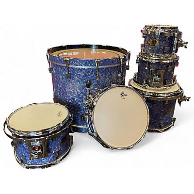 Used Pork Pie USA 6 Piece Custom Mediterranean Pearl  Drum Kit
