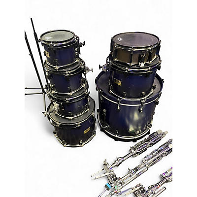 Used Pork Pie USA 7 Piece 7 PIECE SHELL PACK WITH HARDWARE Purple Drum Kit