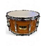 Used Pork Pie USA 7X14 BUBINGA GLOSS SNARE Amber Drum Amber 17