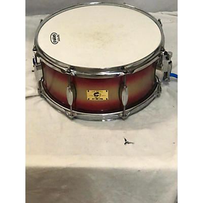 Used Porkpie 6.5X14 Hip Pig Drum Red Gold