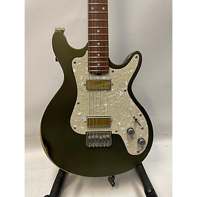 Used Porter Khrosis Relic Camo Green Metallic Solid Body Electric Guitar