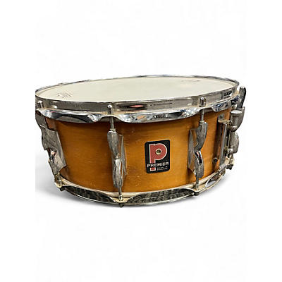 Used Premier 14X5.5 1970s Hi-Fi Mahogany Vintage Natural Drum