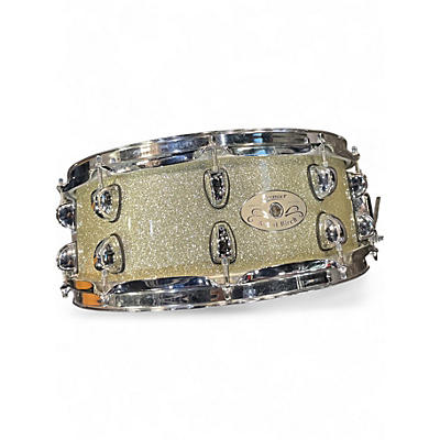 Used Premier 14X5.5 Artist Birch Snare Gold sparkle Drum