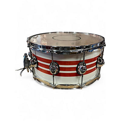 Premier Used Premier 14X7 Genista White with Red Stripes Drum