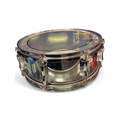 Used Premier 14in CHROME OVER METAL SNARE SILVER Drum