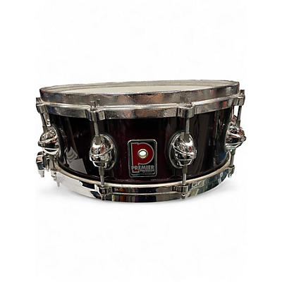 Used Premier 14in GENISTA 14X5.5 SNARE DRUM Maroon Drum