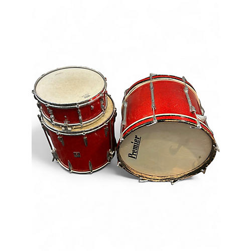 Used Premier 3 Piece Premier Drum Kit red Drum Kit red