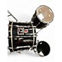 Used Premier 3 Piece resonator shell pack Black Drum Kit Black