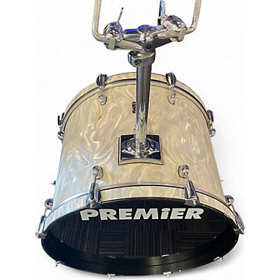 Used Premier 4 Piece Apk White satin flame Drum Kit