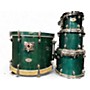 Used Premier 4 Piece Artist Birch Trans Green Drum Kit Trans Green