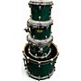 Used Premier 4 Piece Artist Maple Emerald Green Drum Kit Emerald Green