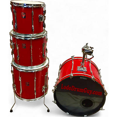 Used Premier 4 Piece ELITE COMBO Flat Red Drum Kit