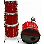 Used Premier 4 Piece ELITE COMBO Flat Red Drum Kit Flat Red