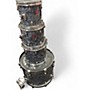 Used Premier 4 Piece Genista Black Pearl Drum Kit Black Pearl