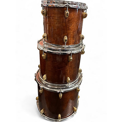 Used Premier 4 Piece XPK 75TH Anniversary 1997 walnut gloss Drum Kit walnut gloss