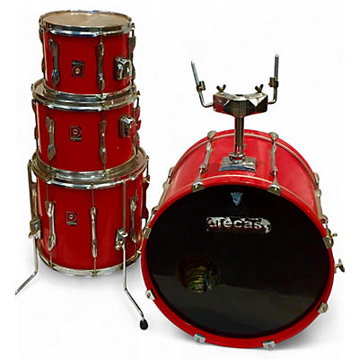 Used Premier 4 Piece elite combo Flat Red Drum Kit