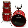 Used Premier 4 Piece elite combo Flat Red Drum Kit Flat Red