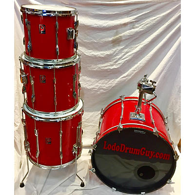 Premier Used Premier 4 piece ELITE COMBO Flat Red Drum Kit