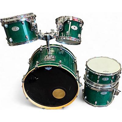 Used Premier 5 Piece Artist Birch Emerald Green Drum Kit