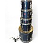 Used Premier 5 Piece CABRIA BLUE SPARKLE Drum Kit BLUE SPARKLE