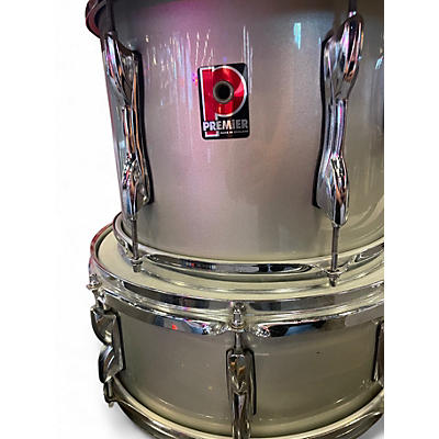 Used Premier 5 Piece DRUM SET Gray Drum Kit
