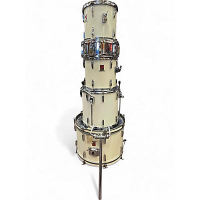 Used Premier 5 Piece ROYALE  Classic White Drum Kit