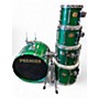 Used Premier 5 Piece SIGNIA Trans Green Drum Kit Trans Green